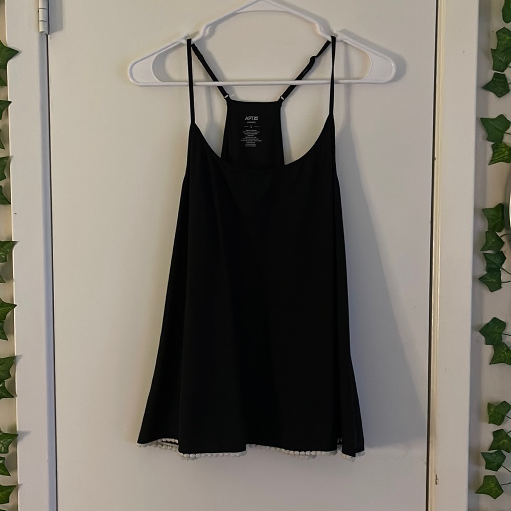 black flowy tank top